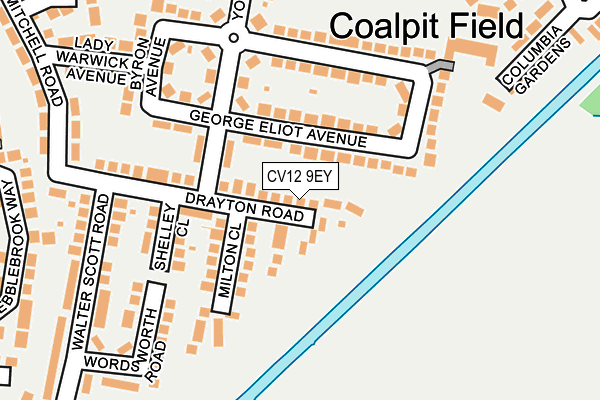 CV12 9EY map - OS OpenMap – Local (Ordnance Survey)