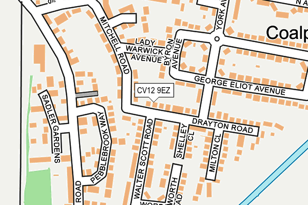 CV12 9EZ map - OS OpenMap – Local (Ordnance Survey)