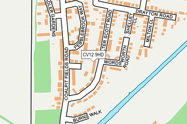CV12 9HD map - OS OpenMap – Local (Ordnance Survey)