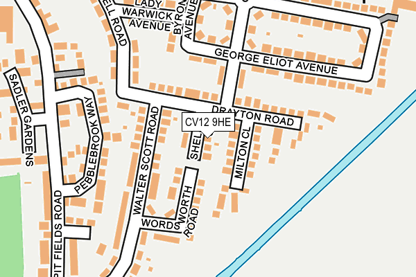 CV12 9HE map - OS OpenMap – Local (Ordnance Survey)