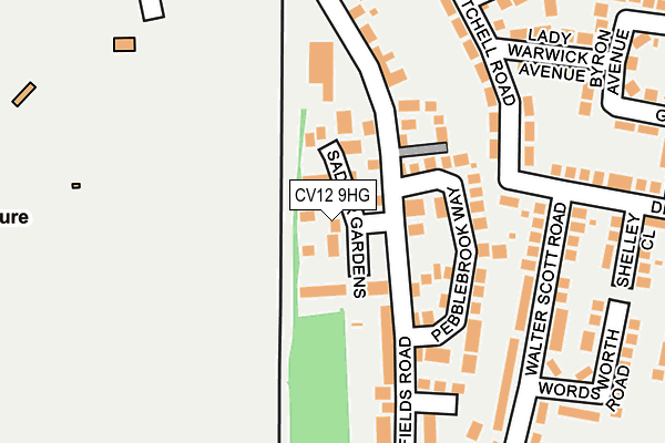 CV12 9HG map - OS OpenMap – Local (Ordnance Survey)