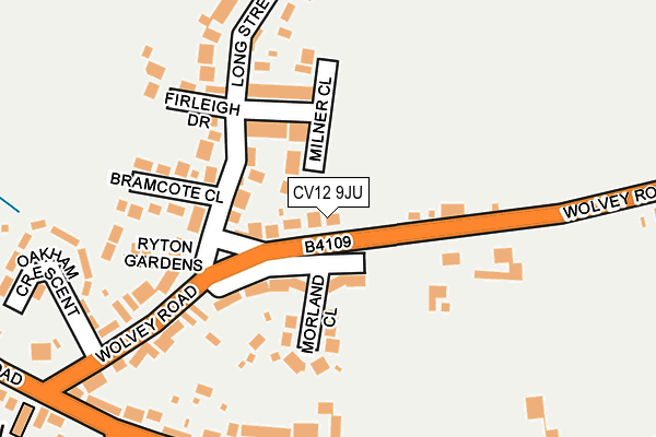 CV12 9JU map - OS OpenMap – Local (Ordnance Survey)