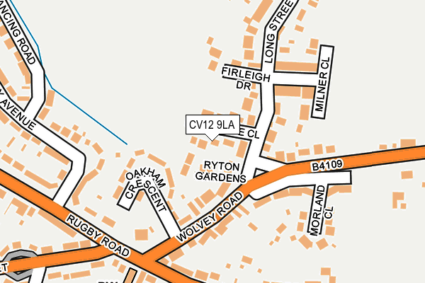 CV12 9LA map - OS OpenMap – Local (Ordnance Survey)