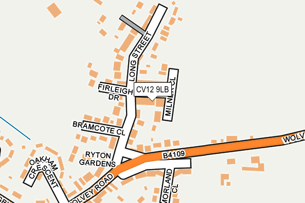 CV12 9LB map - OS OpenMap – Local (Ordnance Survey)