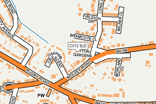 CV12 9LD map - OS OpenMap – Local (Ordnance Survey)