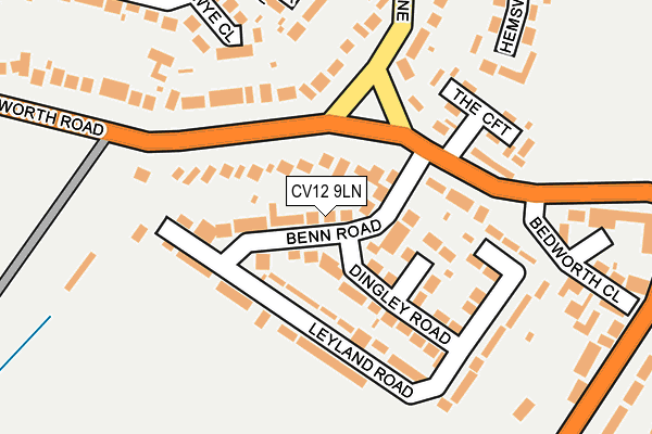 CV12 9LN map - OS OpenMap – Local (Ordnance Survey)