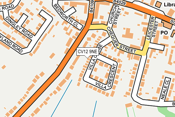 CV12 9NE map - OS OpenMap – Local (Ordnance Survey)