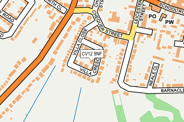 CV12 9NF map - OS OpenMap – Local (Ordnance Survey)
