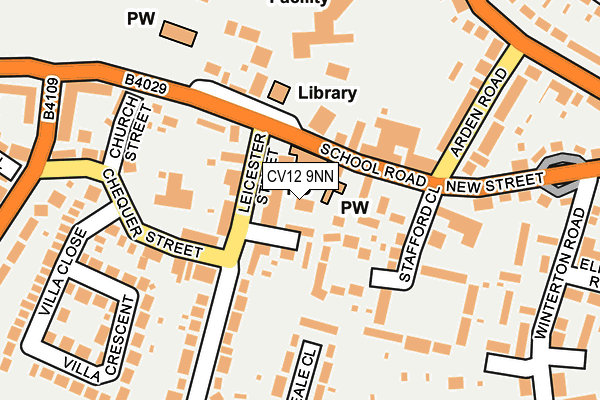 CV12 9NN map - OS OpenMap – Local (Ordnance Survey)