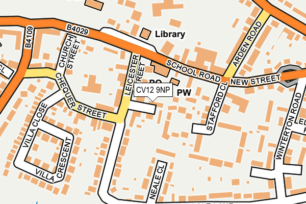 CV12 9NP map - OS OpenMap – Local (Ordnance Survey)