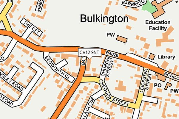 CV12 9NT map - OS OpenMap – Local (Ordnance Survey)