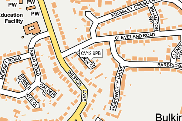 CV12 9PB map - OS OpenMap – Local (Ordnance Survey)