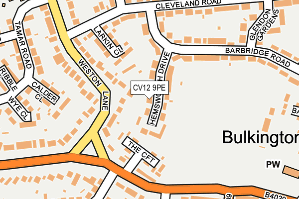 CV12 9PE map - OS OpenMap – Local (Ordnance Survey)