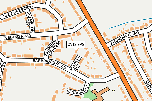 CV12 9PG map - OS OpenMap – Local (Ordnance Survey)