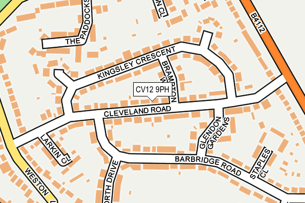 CV12 9PH map - OS OpenMap – Local (Ordnance Survey)