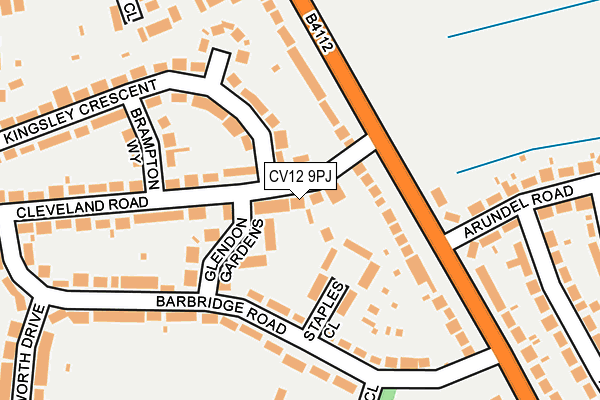 CV12 9PJ map - OS OpenMap – Local (Ordnance Survey)