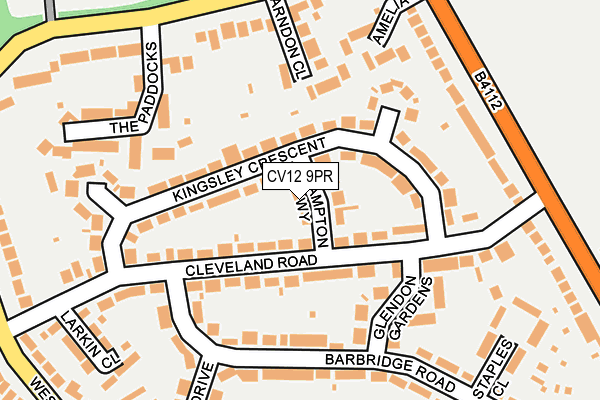 CV12 9PR map - OS OpenMap – Local (Ordnance Survey)