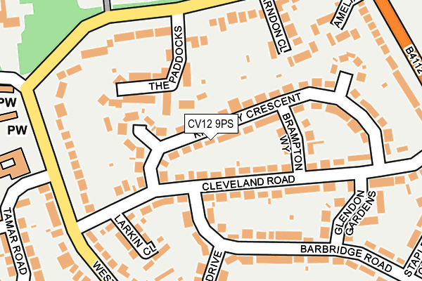 CV12 9PS map - OS OpenMap – Local (Ordnance Survey)