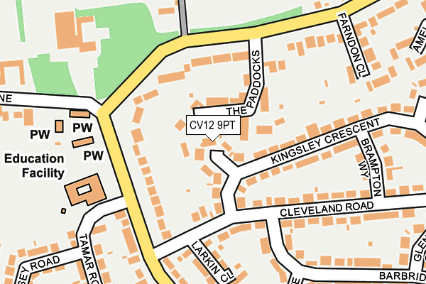 CV12 9PT map - OS OpenMap – Local (Ordnance Survey)