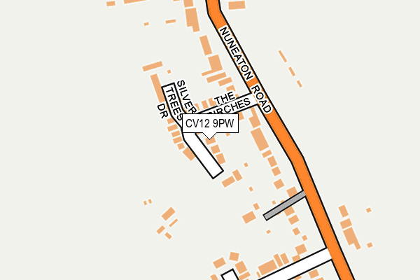 CV12 9PW map - OS OpenMap – Local (Ordnance Survey)