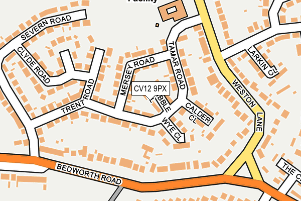 CV12 9PX map - OS OpenMap – Local (Ordnance Survey)