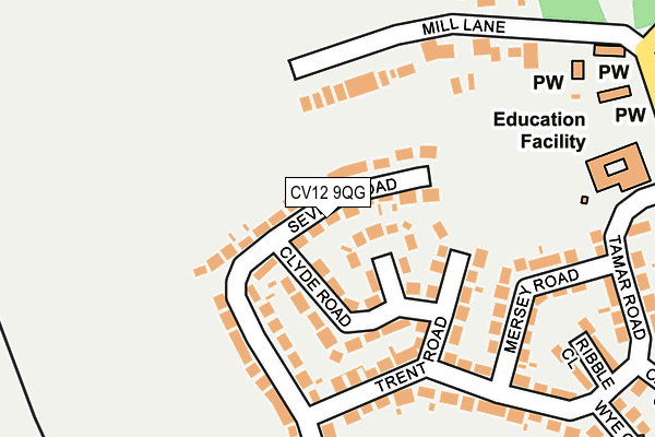CV12 9QG map - OS OpenMap – Local (Ordnance Survey)