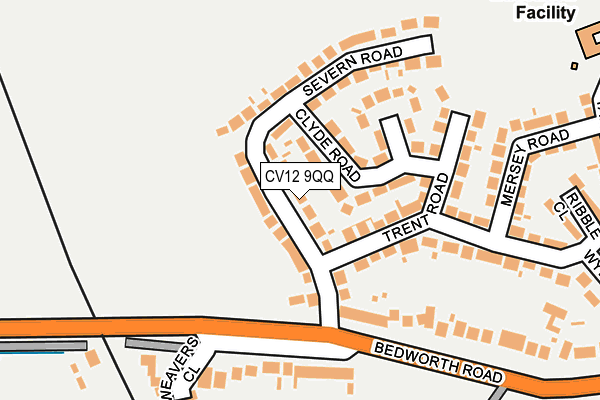 CV12 9QQ map - OS OpenMap – Local (Ordnance Survey)
