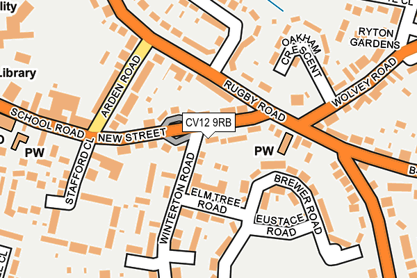 CV12 9RB map - OS OpenMap – Local (Ordnance Survey)