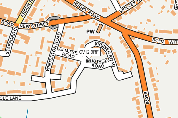 CV12 9RF map - OS OpenMap – Local (Ordnance Survey)