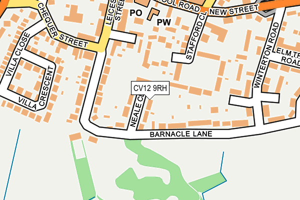 CV12 9RH map - OS OpenMap – Local (Ordnance Survey)