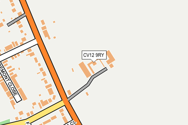 CV12 9RY map - OS OpenMap – Local (Ordnance Survey)