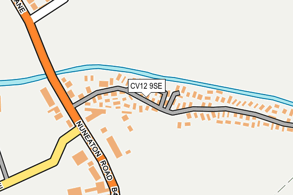 CV12 9SE map - OS OpenMap – Local (Ordnance Survey)