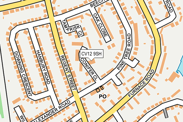 CV12 9SH map - OS OpenMap – Local (Ordnance Survey)