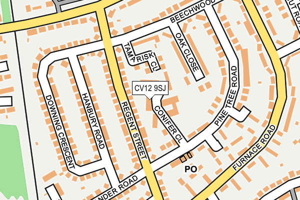 CV12 9SJ map - OS OpenMap – Local (Ordnance Survey)