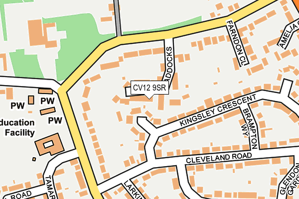 CV12 9SR map - OS OpenMap – Local (Ordnance Survey)