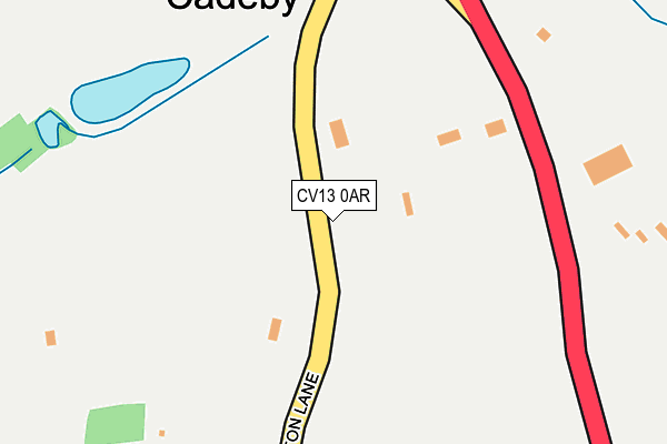 CV13 0AR map - OS OpenMap – Local (Ordnance Survey)