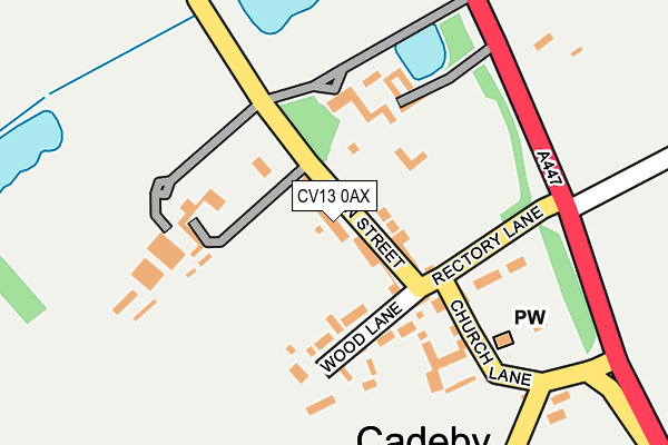 CV13 0AX map - OS OpenMap – Local (Ordnance Survey)