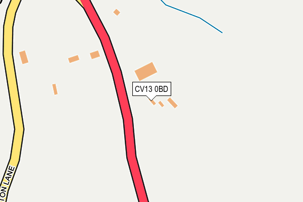 CV13 0BD map - OS OpenMap – Local (Ordnance Survey)