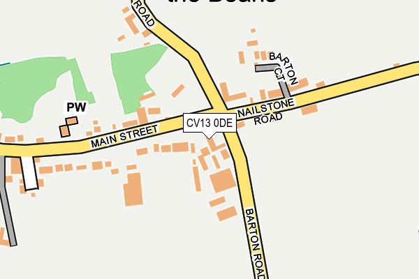CV13 0DE map - OS OpenMap – Local (Ordnance Survey)