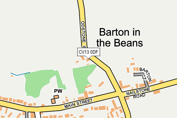 CV13 0DF map - OS OpenMap – Local (Ordnance Survey)