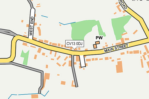CV13 0DJ map - OS OpenMap – Local (Ordnance Survey)
