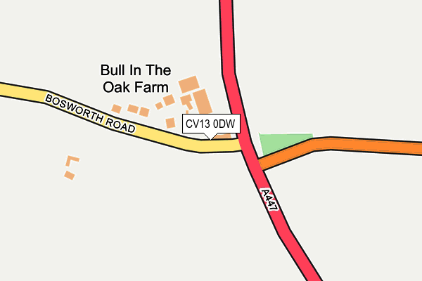 CV13 0DW map - OS OpenMap – Local (Ordnance Survey)