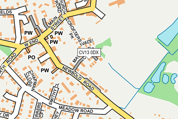 CV13 0DX map - OS OpenMap – Local (Ordnance Survey)