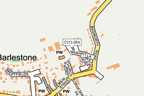 CV13 0EH map - OS OpenMap – Local (Ordnance Survey)