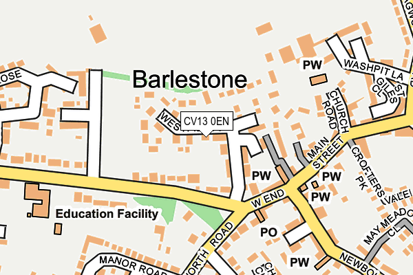 CV13 0EN map - OS OpenMap – Local (Ordnance Survey)