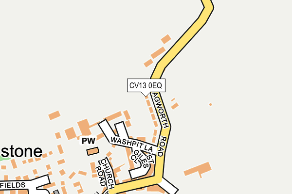 CV13 0EQ map - OS OpenMap – Local (Ordnance Survey)