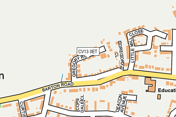 CV13 0ET map - OS OpenMap – Local (Ordnance Survey)