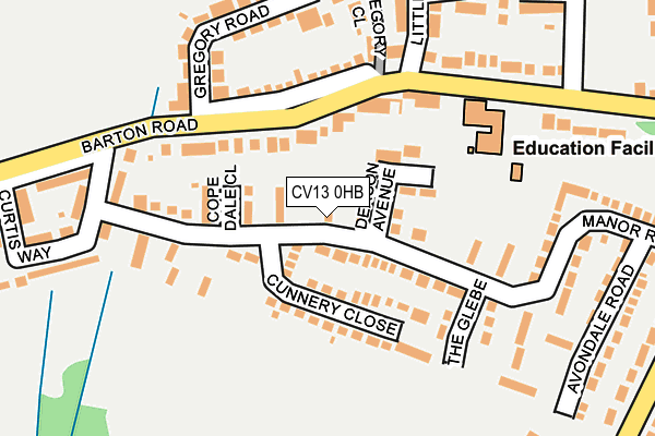 CV13 0HB map - OS OpenMap – Local (Ordnance Survey)