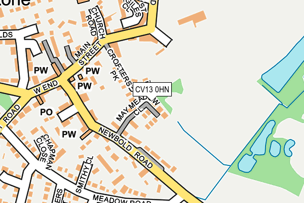 CV13 0HN map - OS OpenMap – Local (Ordnance Survey)