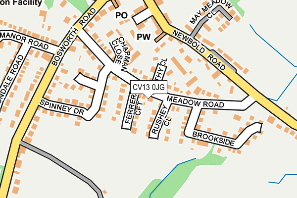 CV13 0JG map - OS OpenMap – Local (Ordnance Survey)